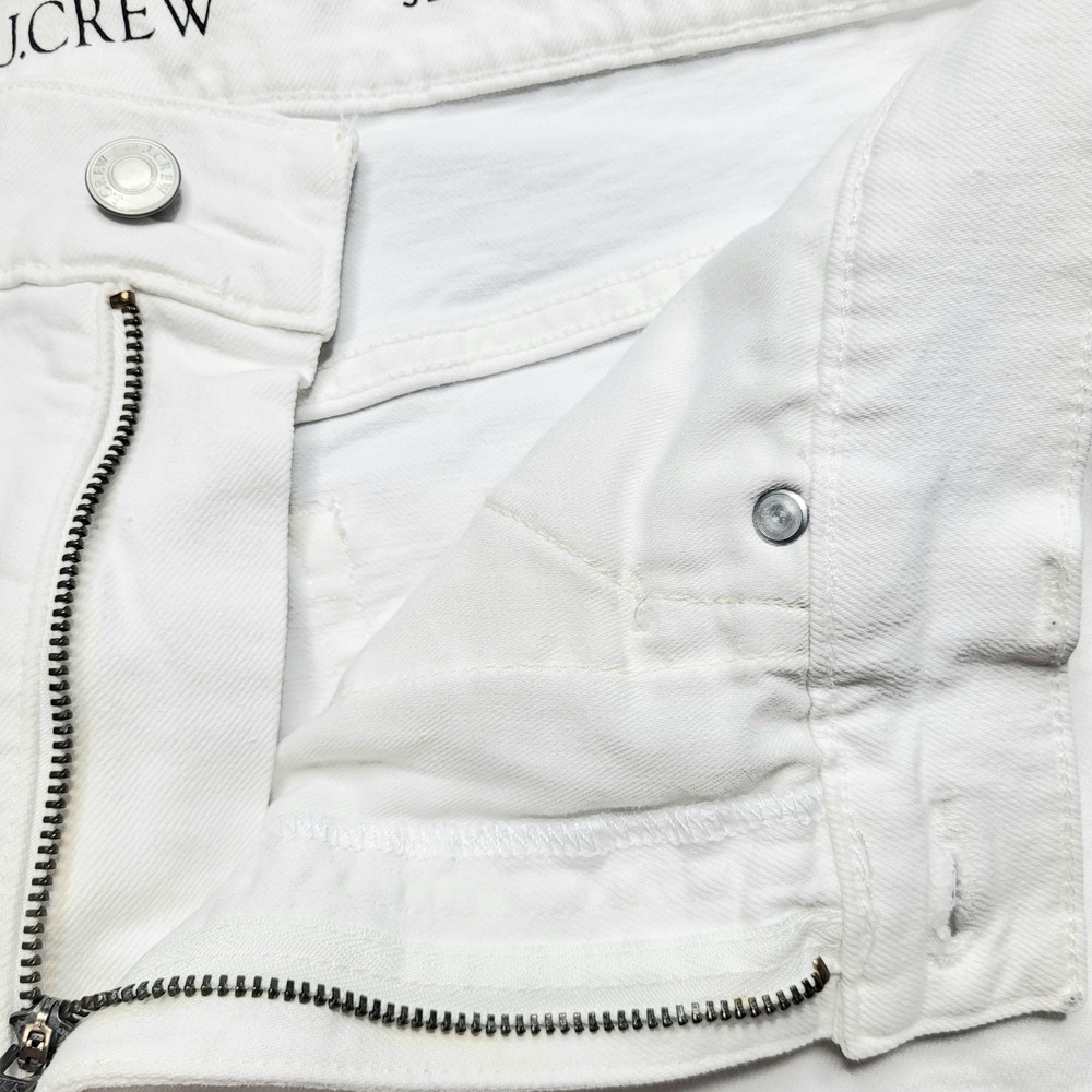 J Crew Slim Wide Leg Jeans Winter White Wash Raw Hem Jeans Minimalist Preppy 29 - Picture 7 of 10